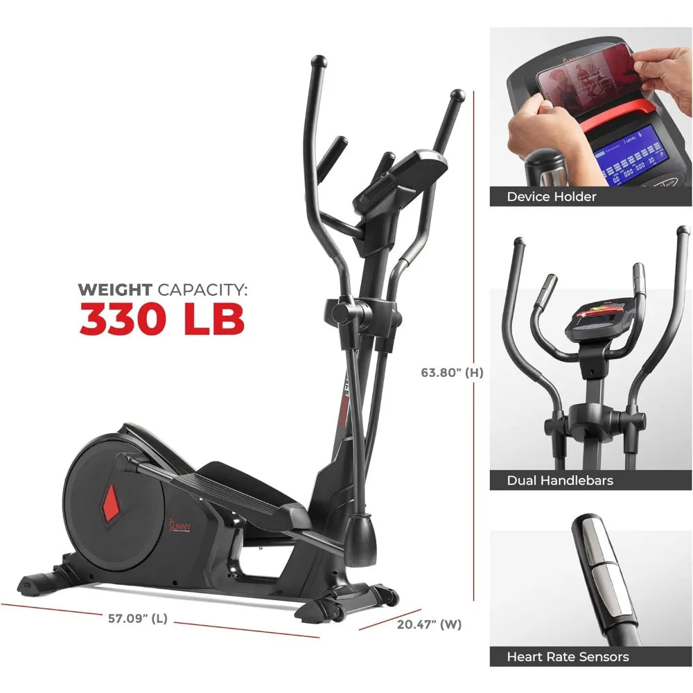 Elliptical Cross Trainer Exercise Machine, Full Body Low-Impact and 24-Unique Workout Modes with Optional Exclusive SunnyFit App