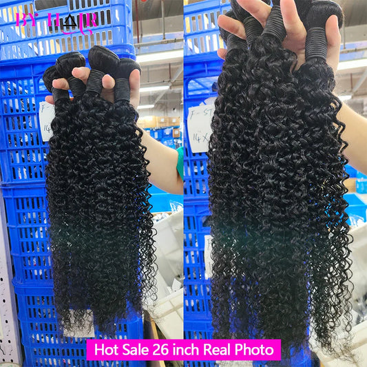 12A Mongolian Kinky Curly Bundles 1/3/4 PCS Human Hair Extensions 100% Unprocessed Virgin Human Hair Weave Bundles Jerry Curl