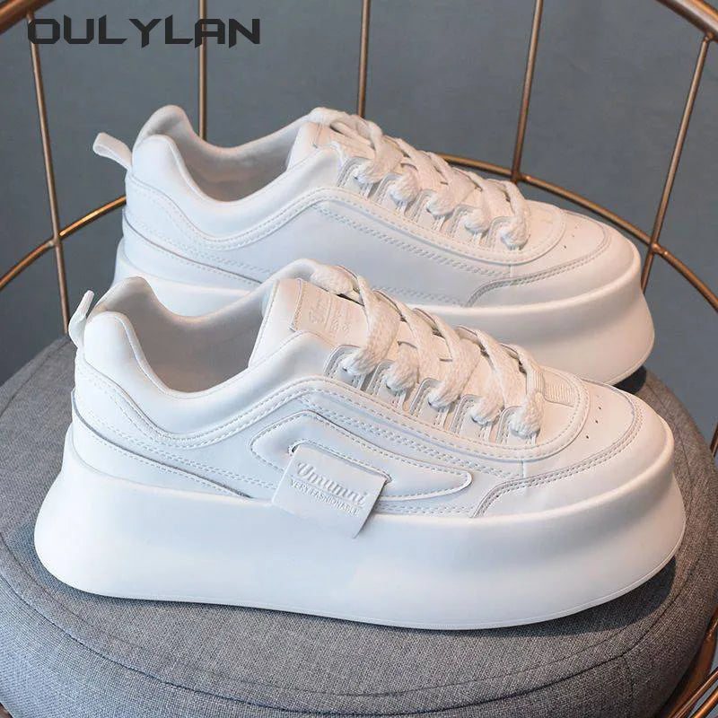 2024 Female Winter Chunky Sneakers Warm Casual Vulcanized Shoes Woman High Platform Boots Fashion Lace Up Low Top Sneakers