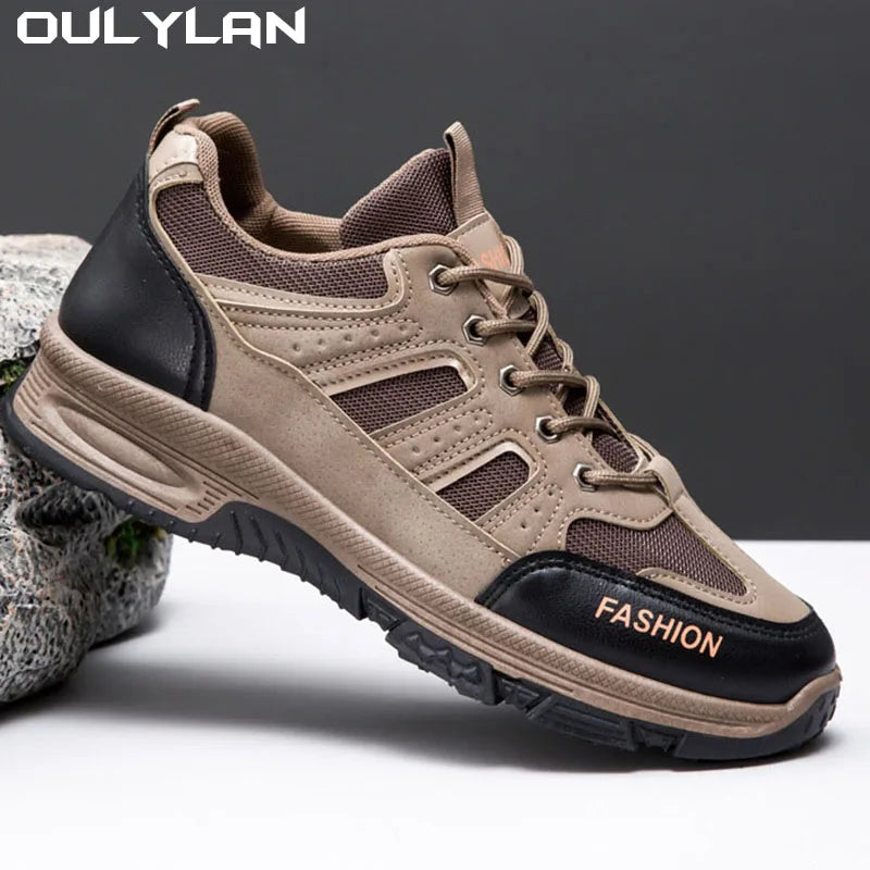 Oulylan Men Shoes Breathable Non Slip Outdoor Hiking Shoes Mountain Climbing Sport Male Hunting Trekking Sneaker for Men