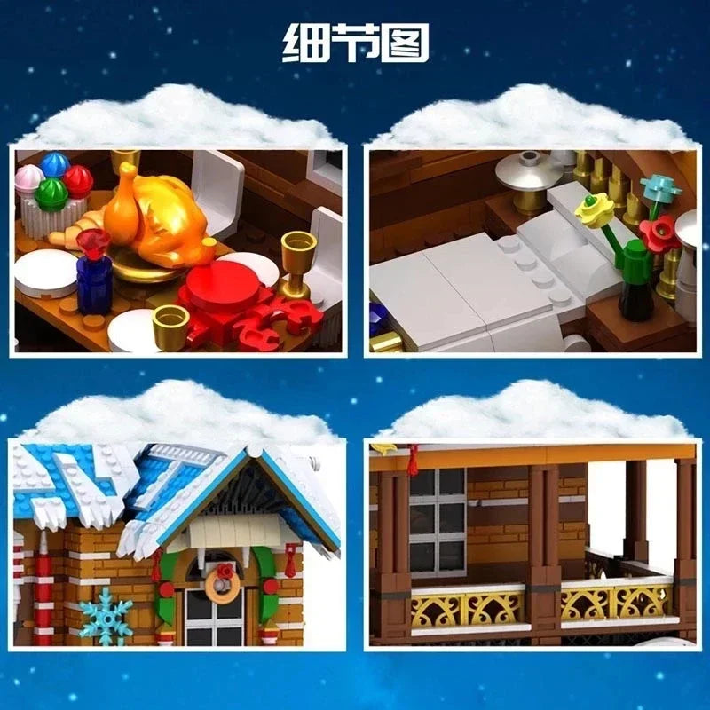 Creative Expert Modular Buildings MOC Christmas House Model 3693PCS Building Blocks Brick Toys for Christmas Day Children Gift