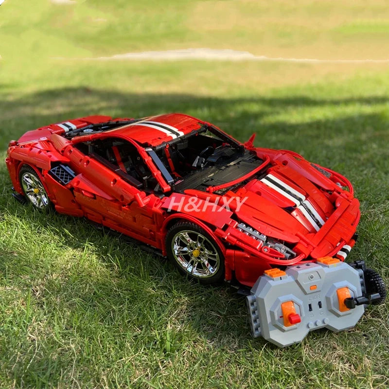 IN STOCK RC New MOC 3187Pcs Italian Super Racing Car Model With Motor Building Blocks Bricks Toys For Kids Christmas Gifts