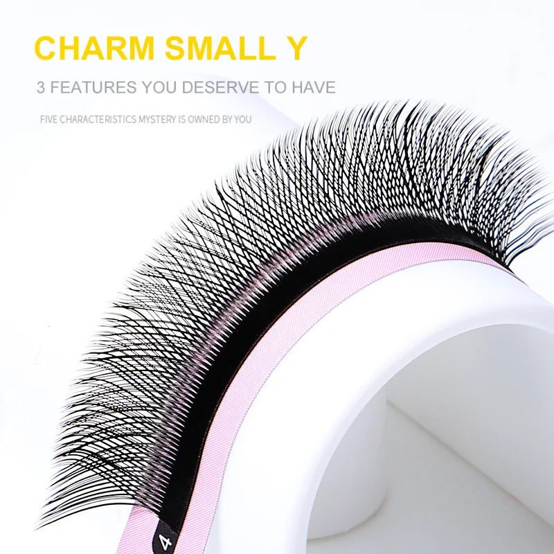 Veyes Inc YY Shape Eyelash Extensions Veyelash Hand Woven Black Natural Soft Brazilian YY Lashes Premade Volume Fan Individual