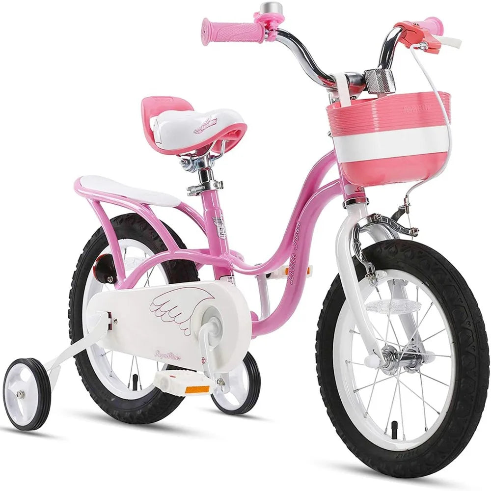 Girls Princess Bike Kids Bicycle with Basket & Mudguards 14 16 18 Inch Toddler Beginner Child Cycle for Age 3-10 Years