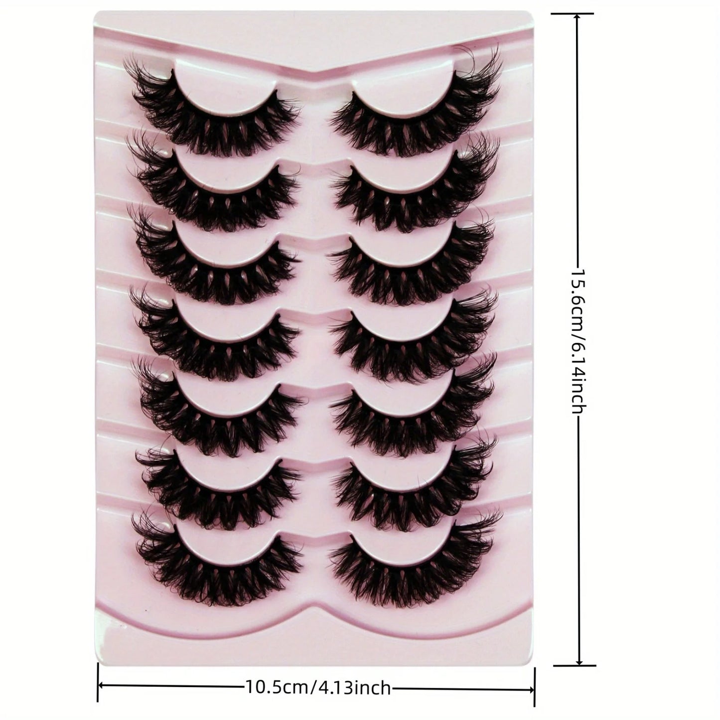 3Boxes(21Pairs) False Eyelashes Wispy Lashes Natural Look Fake Eyelashes Cat Eye Lashes Faux Mink Fluffy Strip False Lashes Pack