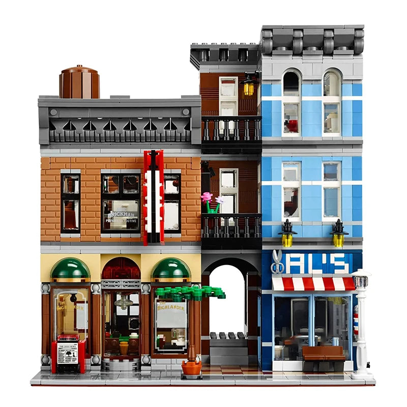 Detective's Office Buildings House Sets,City Apartment Store Model Modular Buildings Blocks Gift for Adults Kids 2262 PCS