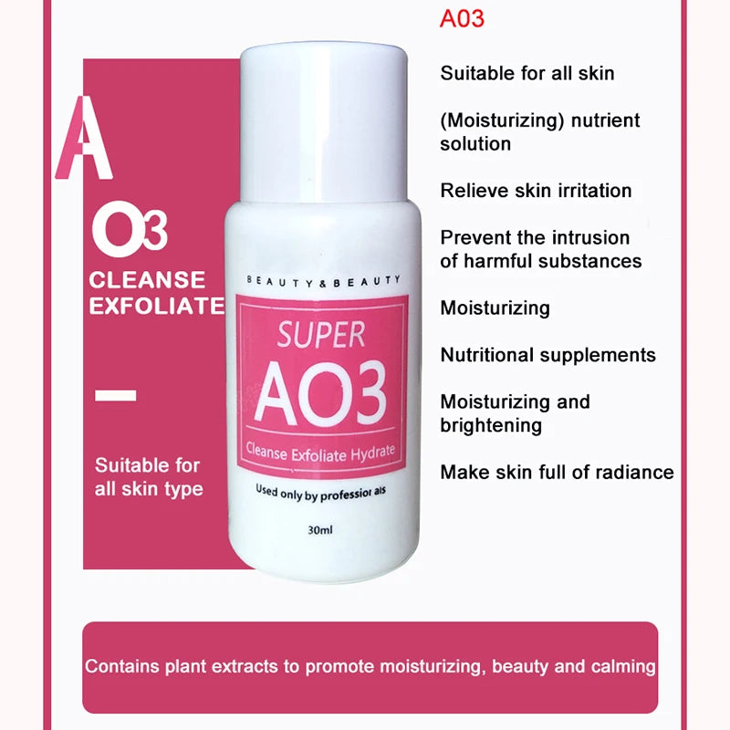 AS1 SA2 AO3 30ml High Concentrated Solution Liquid For  Dermabrasion Beauty Machine Kit of 3 Serums Skin Deep Cleaning Skin Care