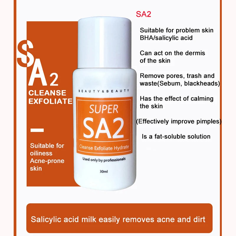 AS1 SA2 AO3 30ml High Concentrated Solution Liquid For  Dermabrasion Beauty Machine Kit of 3 Serums Skin Deep Cleaning Skin Care