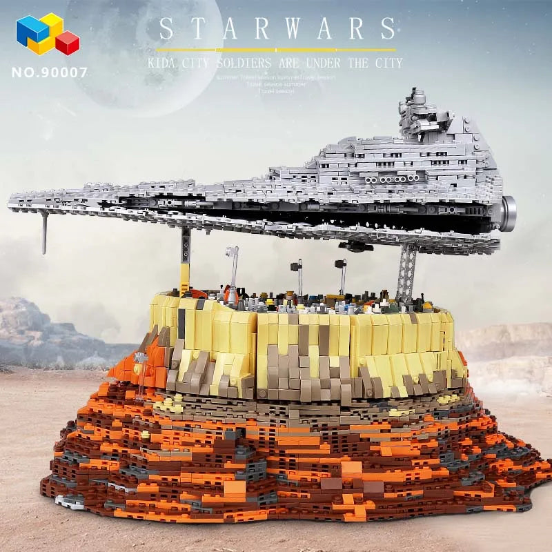 MOC 90007 MOC 18916 Star Toys Plan Destroyer Cruise Ship Empire Over Jedha City Compatible Building Block Bricks Kids Gifts